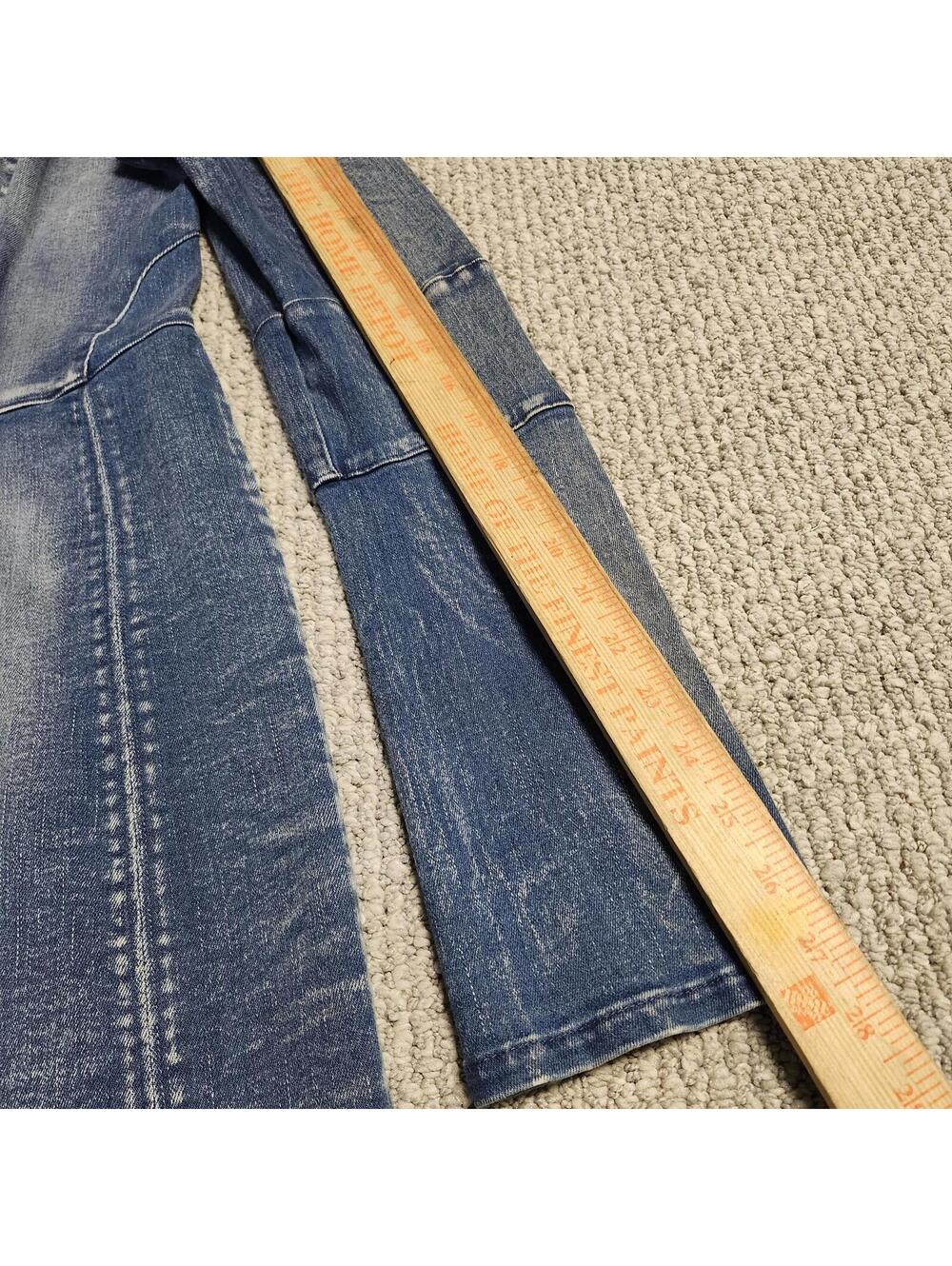 Free People Thea Denim Mini Snap Button-Up Dress Blue Size Medium Long Sleeve - Picture 8 of 11